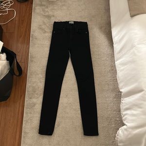 AGOLDE skinny high rise black jean
